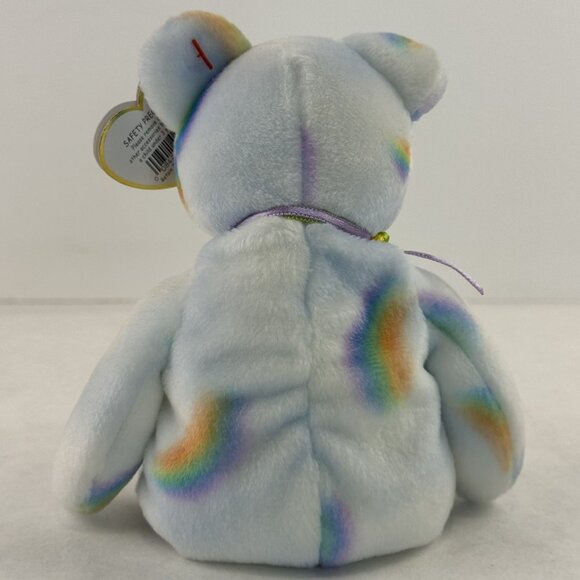 Vtg Ty Beanie Baby Cheery Bear Multicolor Rainbow Pastel Plush DOB Aug 18 2000 - Picture 3 of 15